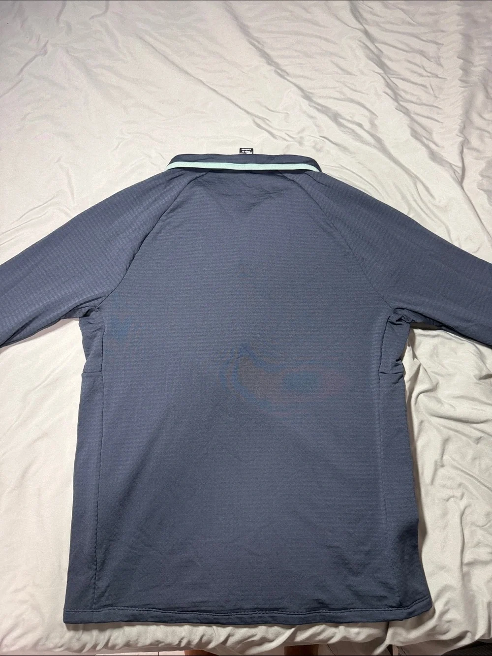 cotopaxi Men’s Medium Dark Blue Pullover Half Zip w/ Blue Chest Pocket Mint Trim